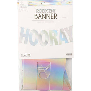 Hooray Iridescent Banner
