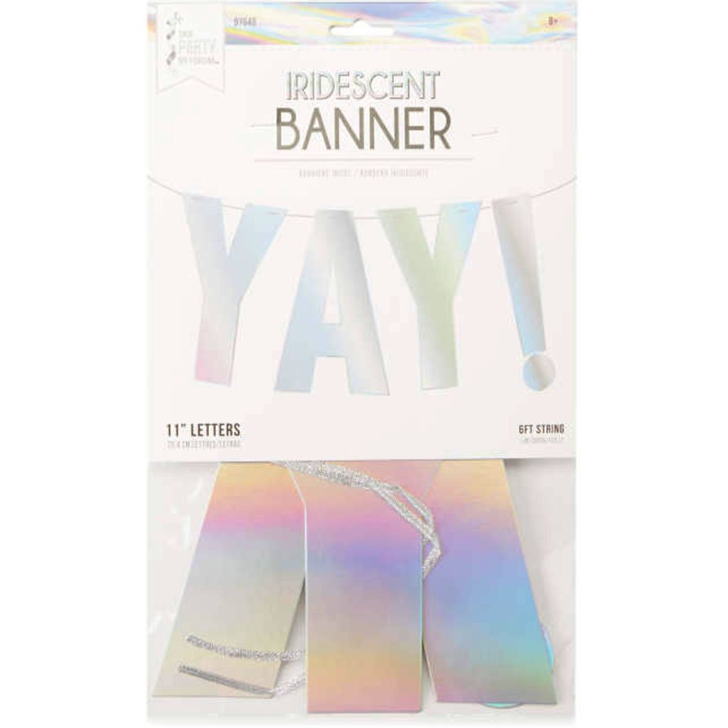 Yay Iridescent Banner