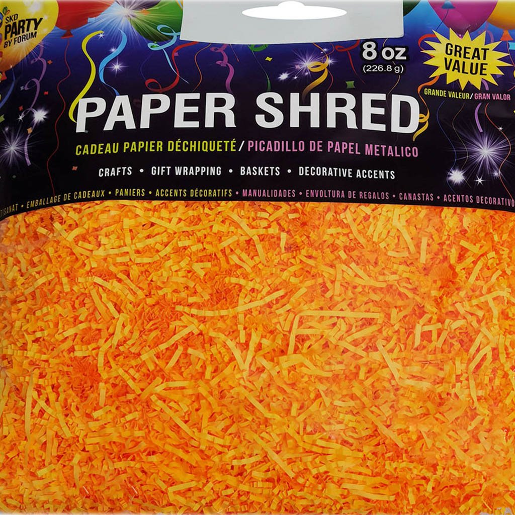 Paper Shred Neon Orange, 8oz