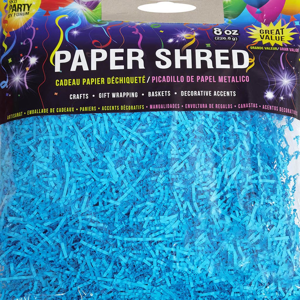 Paper Shred Neon Blue, 8oz