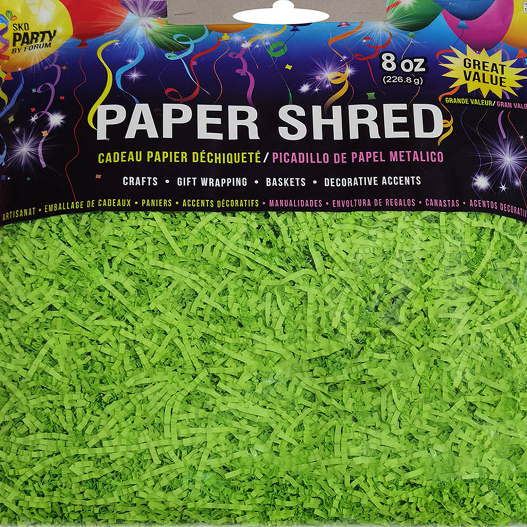 Paper Shred Neon Green, 8oz