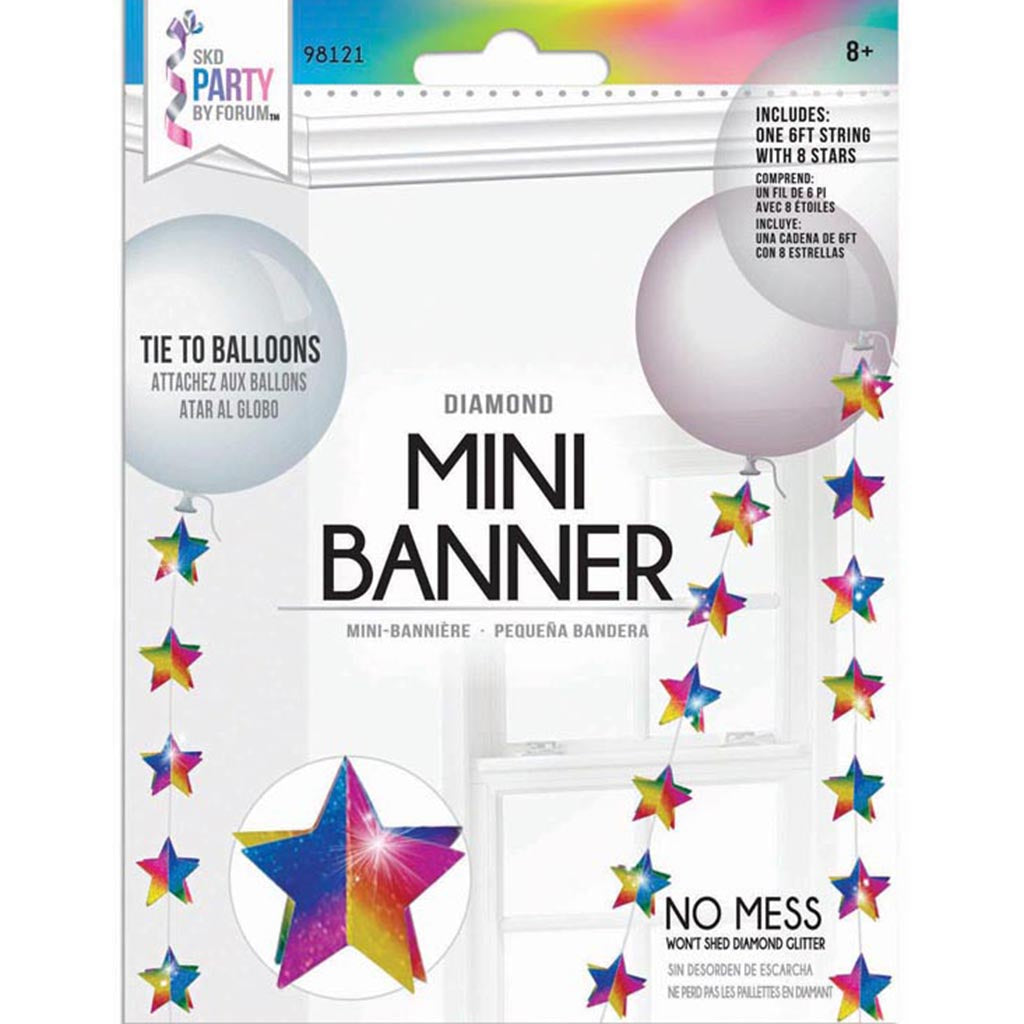 Star Mini Banner Rainbow