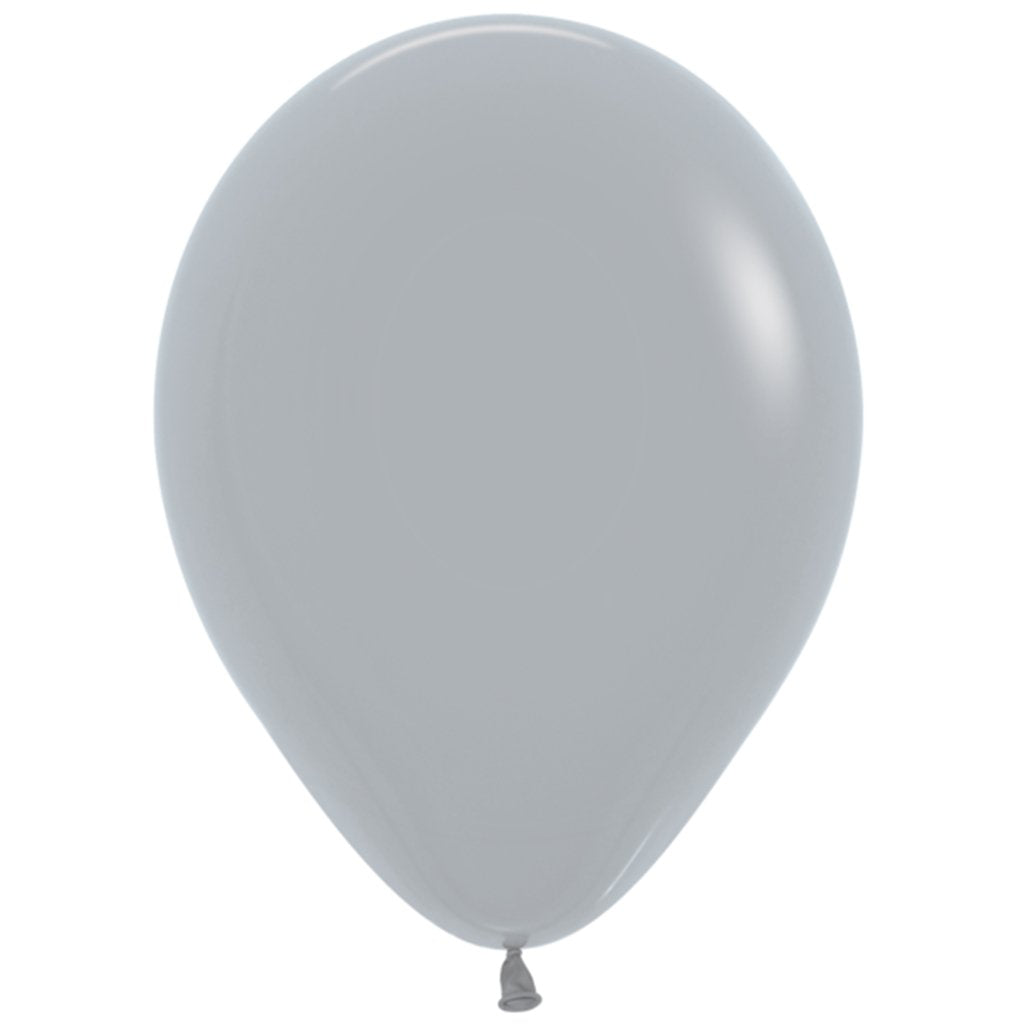 Standard Latex Balloon Fashion Solid Gray 12in