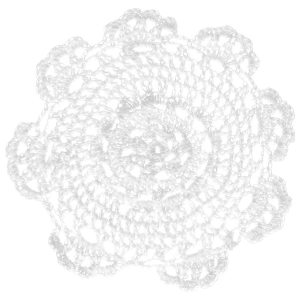 Hand Crocheted White Doilies 6in