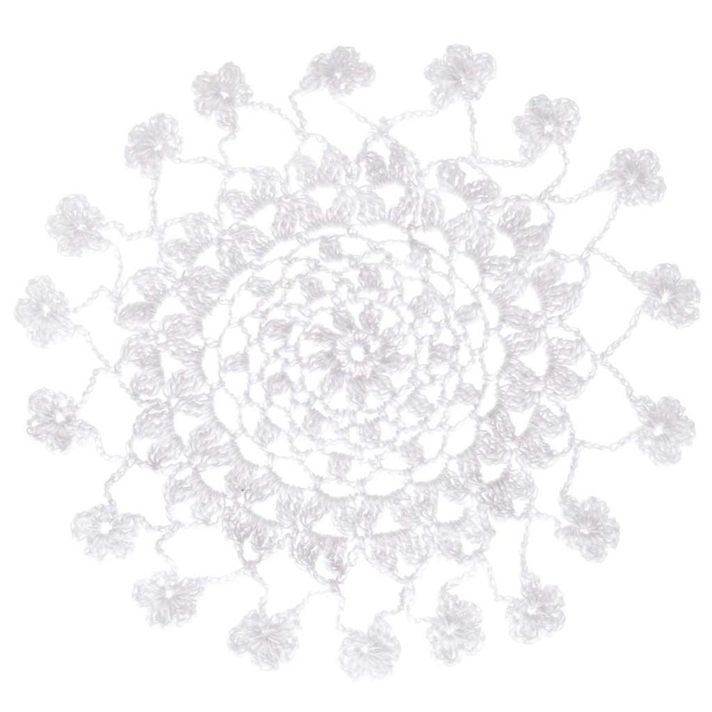 Hand Crocheted White Doilies 8in