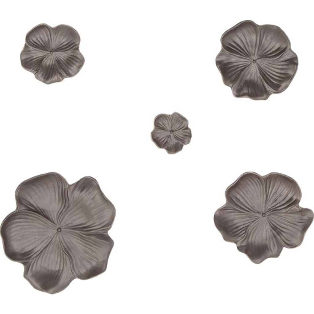 Ceramic Wall Flower Set of 5