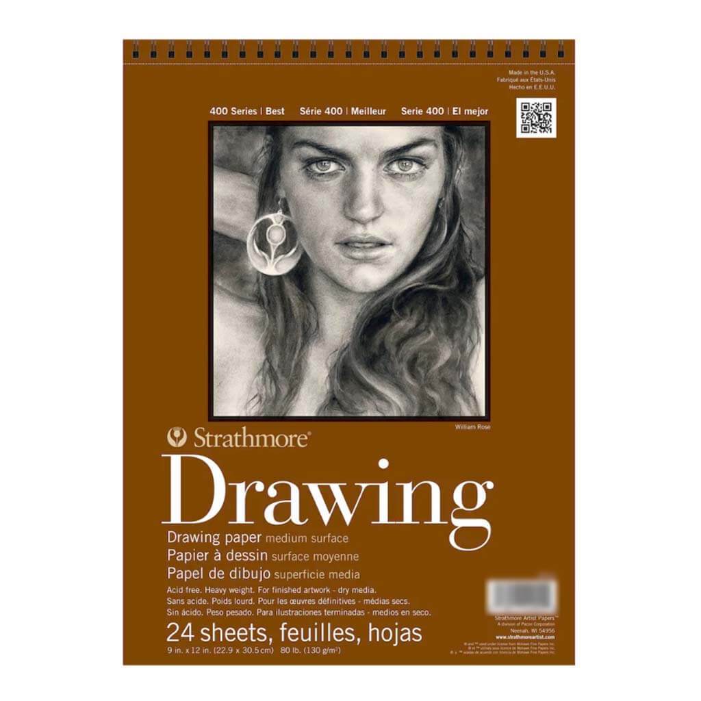 Drawing Pad Medium Surface Spiral Bound 9in X 12in