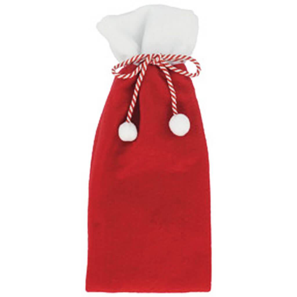 Santa Bag Felt 6 x 14in Red