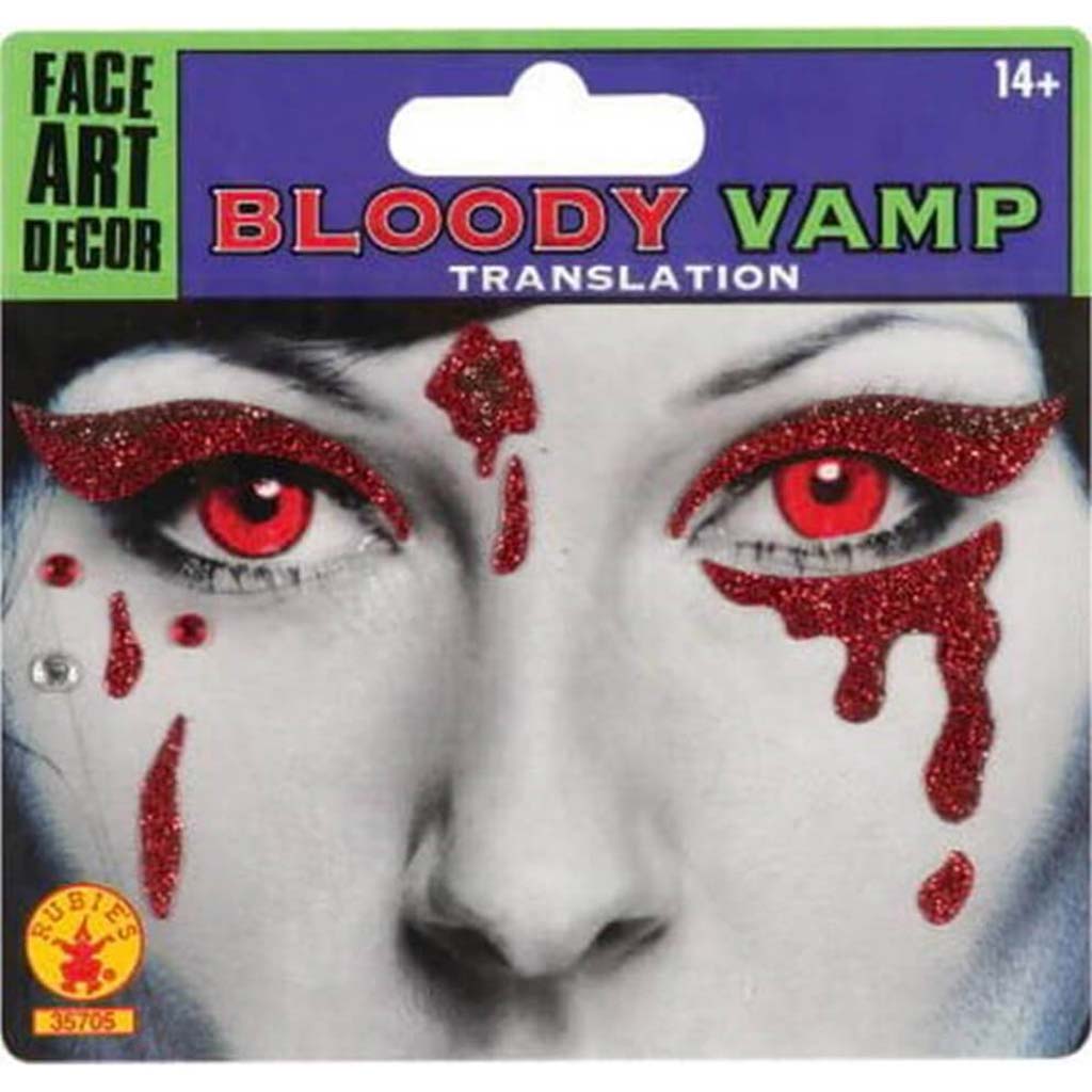 Bloody Vamp Face Tattoos