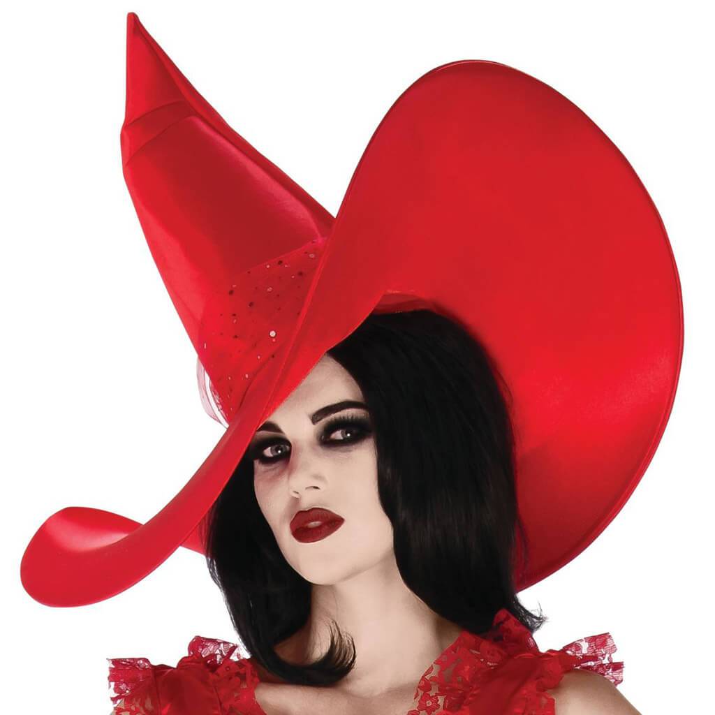 Adult Elegant Red Witch Hat