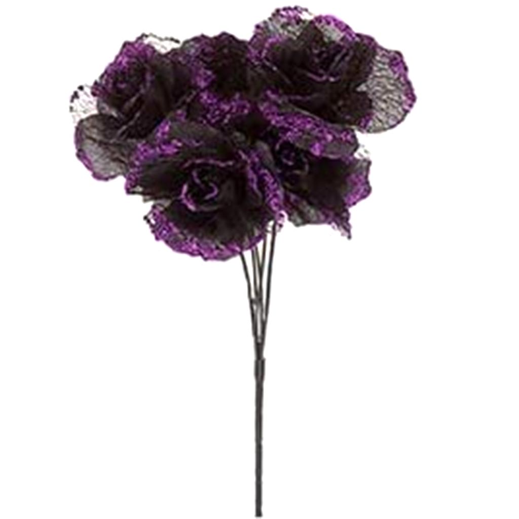 Halloween Rose Bush 5 x 13in Purple