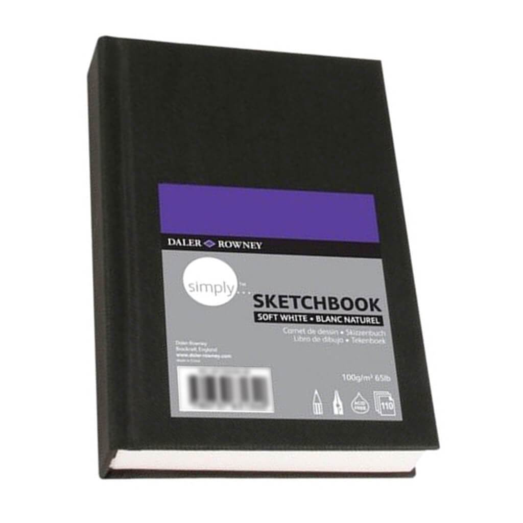 Simply Hardbound Sketchbook 5.5in x 8.5in Soft White Pages 65lb