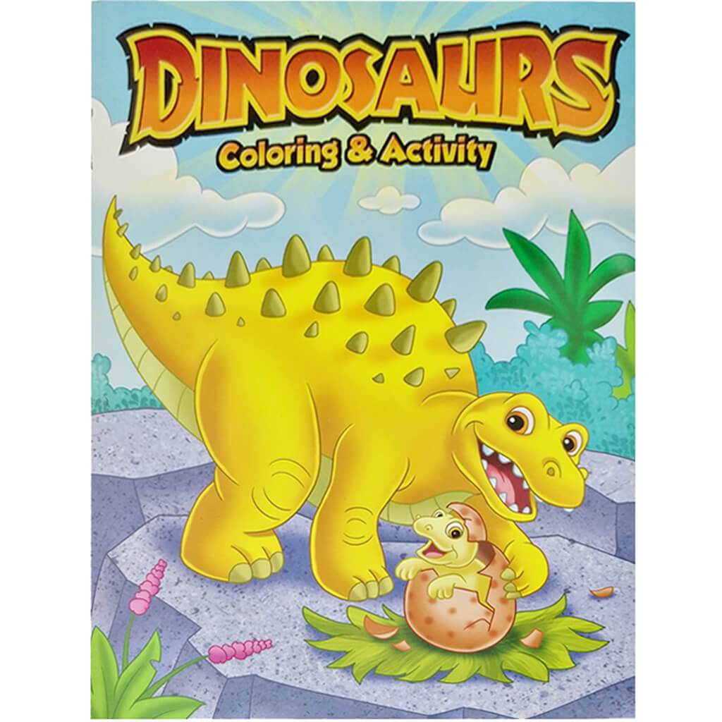 Bazic Dinosaurs Coloring and Activity Book Yellow