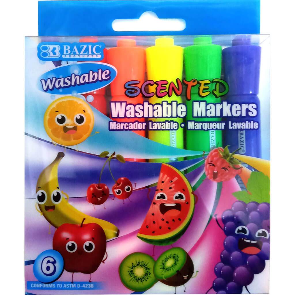 Washable Scented Markers 6 Color