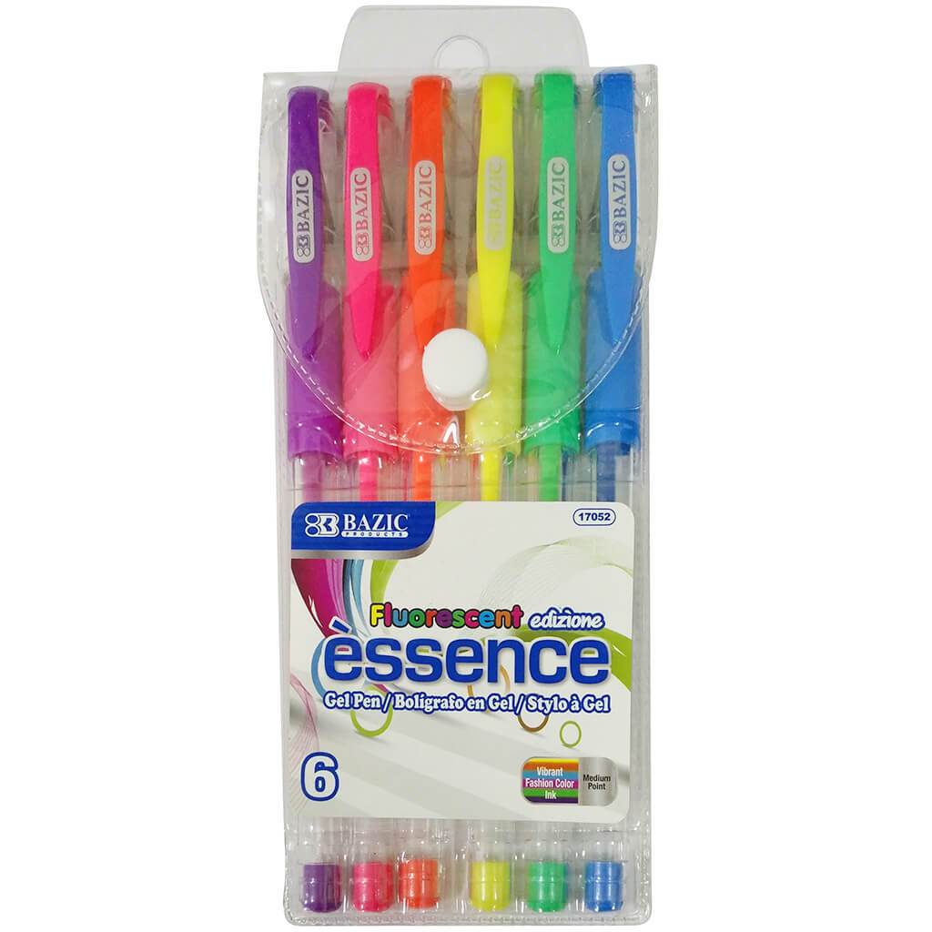 BAZIC Essence Gel Pen 6 Pastel Color w/ Cushion Grip - Bazicstore