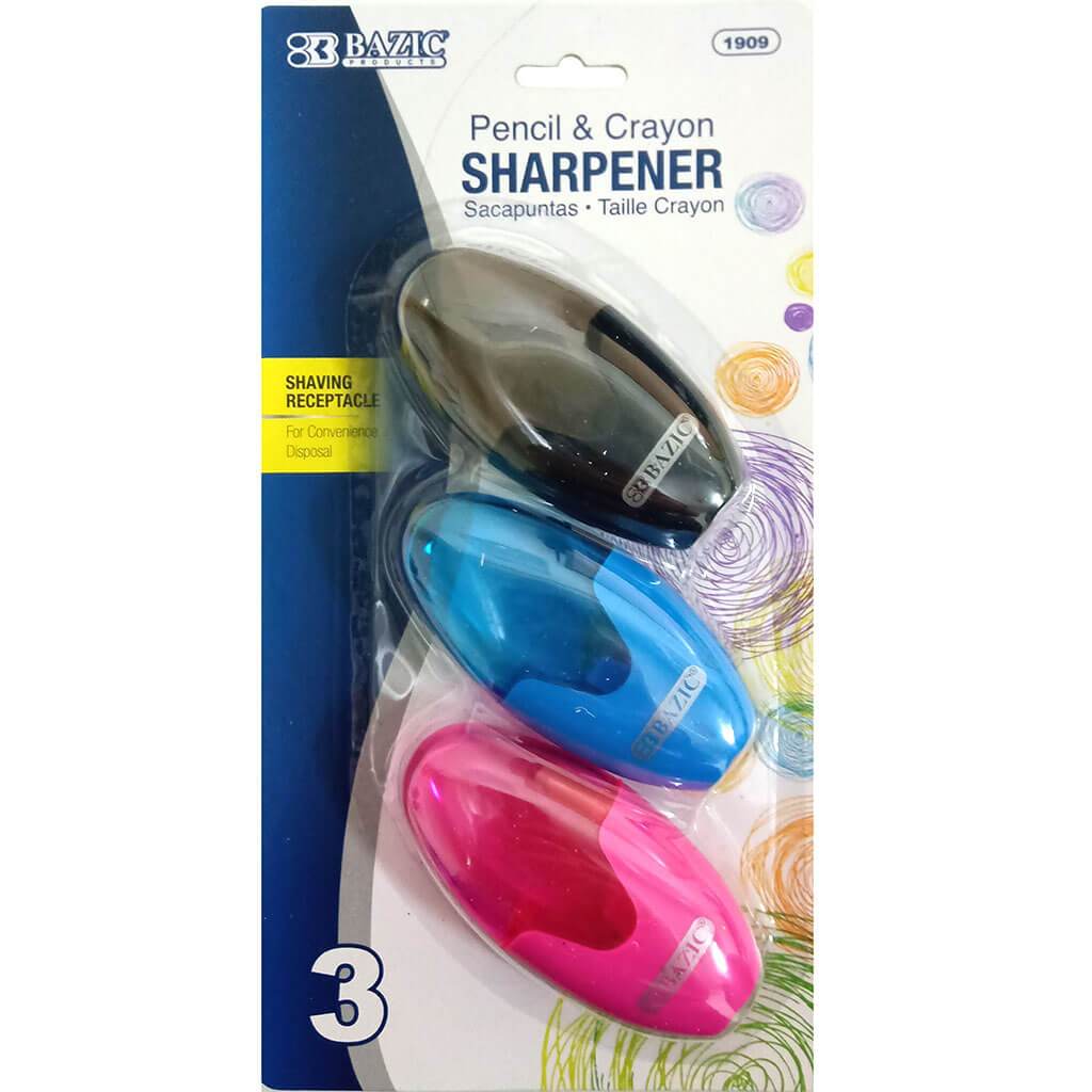 Xtreme Oval Sharpener with Receptacle 3/Pack