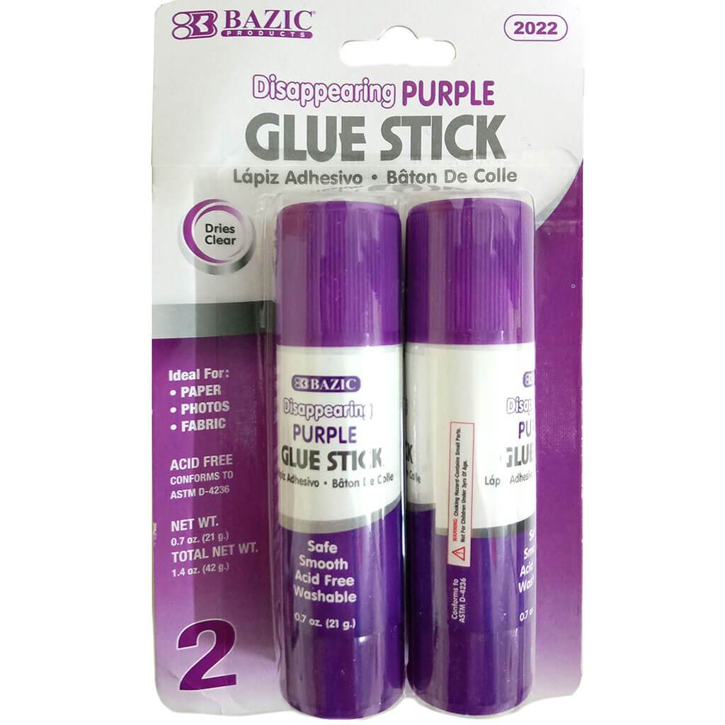 Glue Stick 2/Pack Large Washable Purple 21g