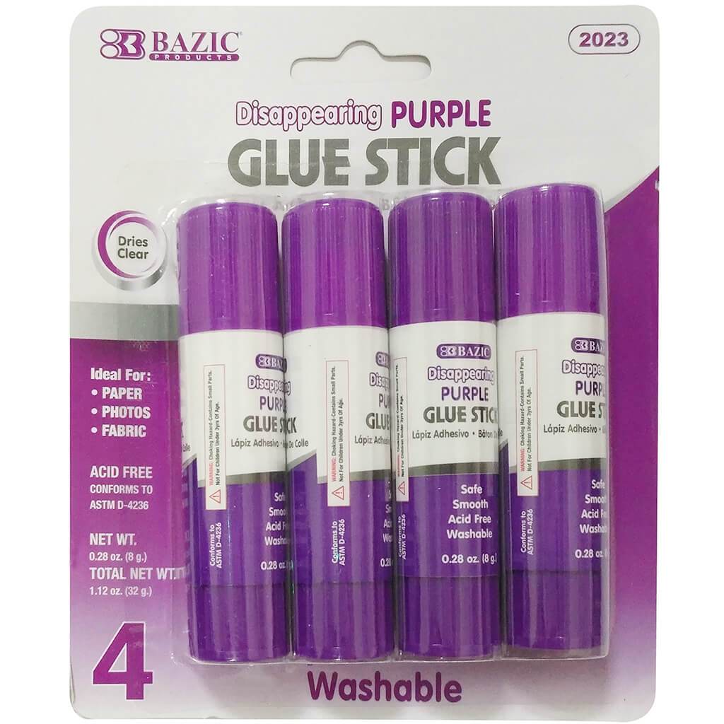 Glue Stick 4/Pack Small Washable Purple 8g