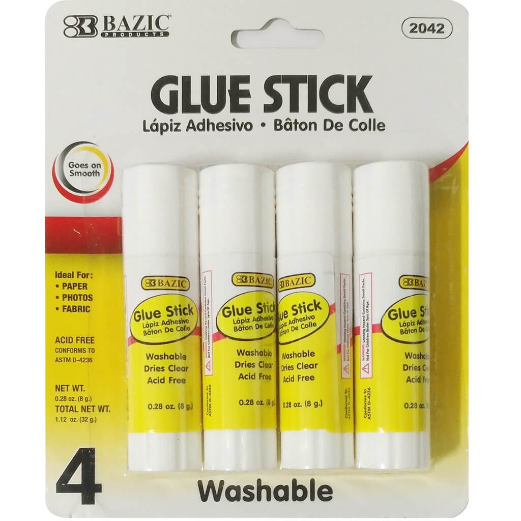Small Glue Stick 4/Pack 8g