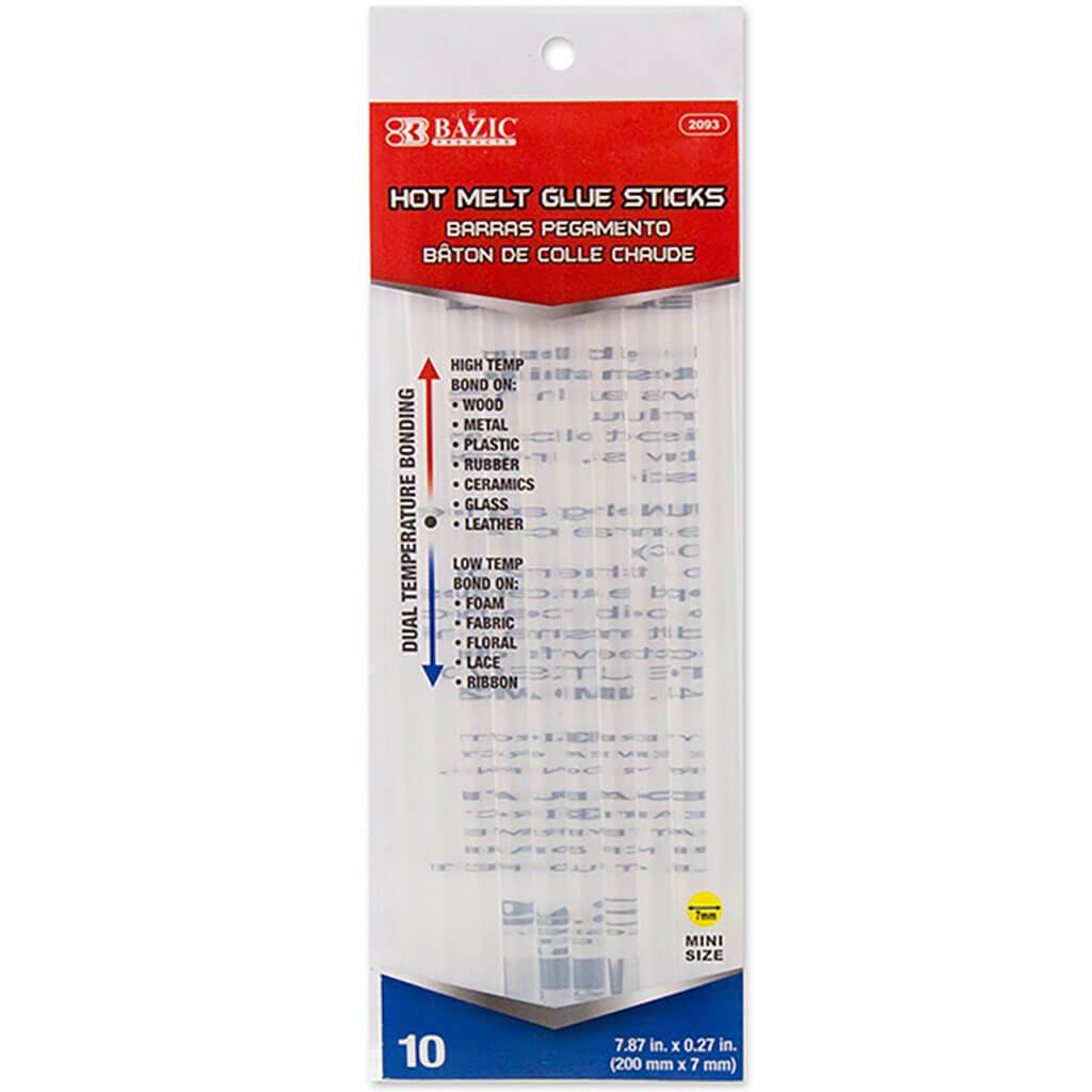 Mini Hot Melt Glue Sticks Dual Temp. 7.87in x 0.27in