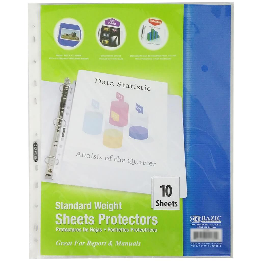 Top Loading Sheet Protectors Standard Weight