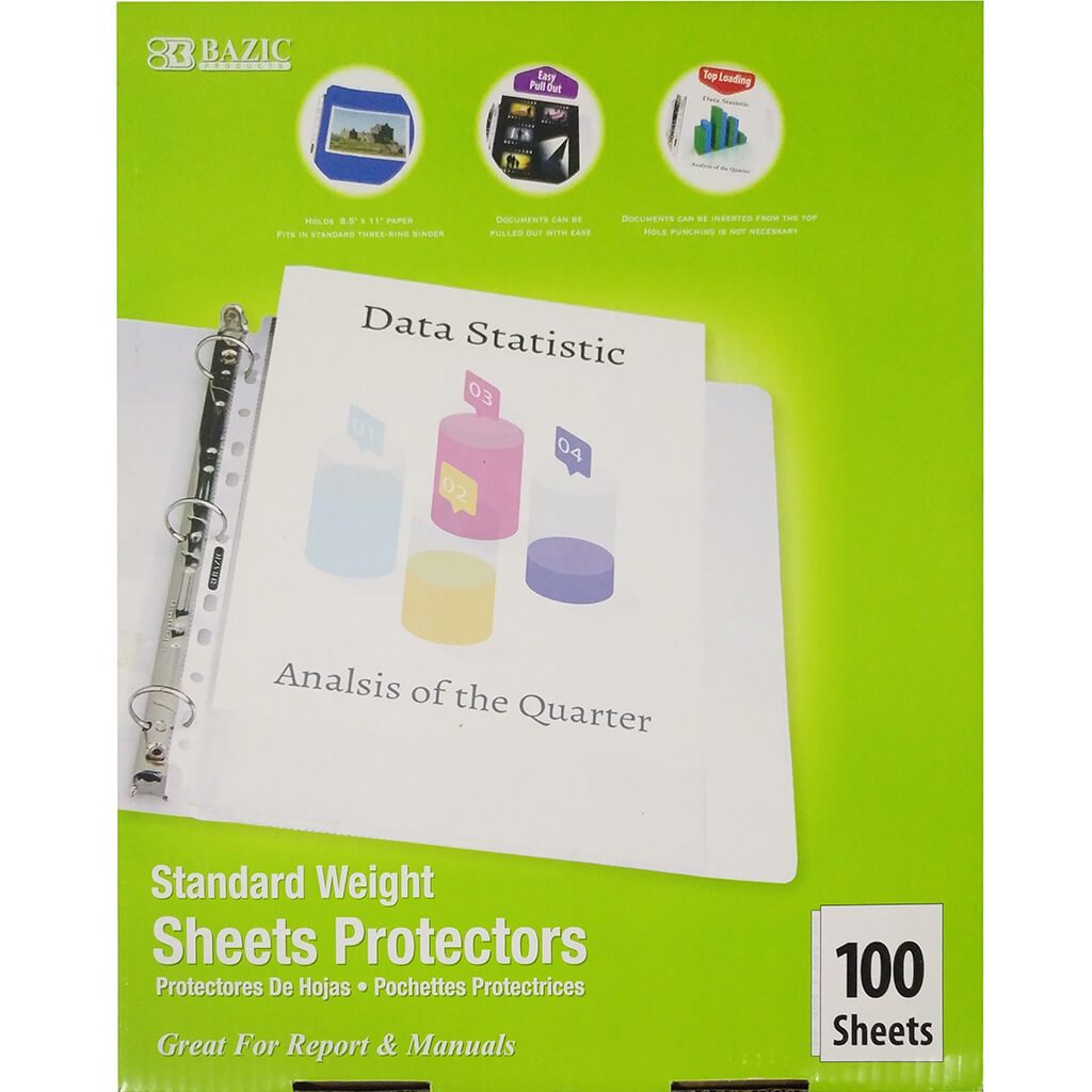 Top Loading Sheet Protectors Standard Weight