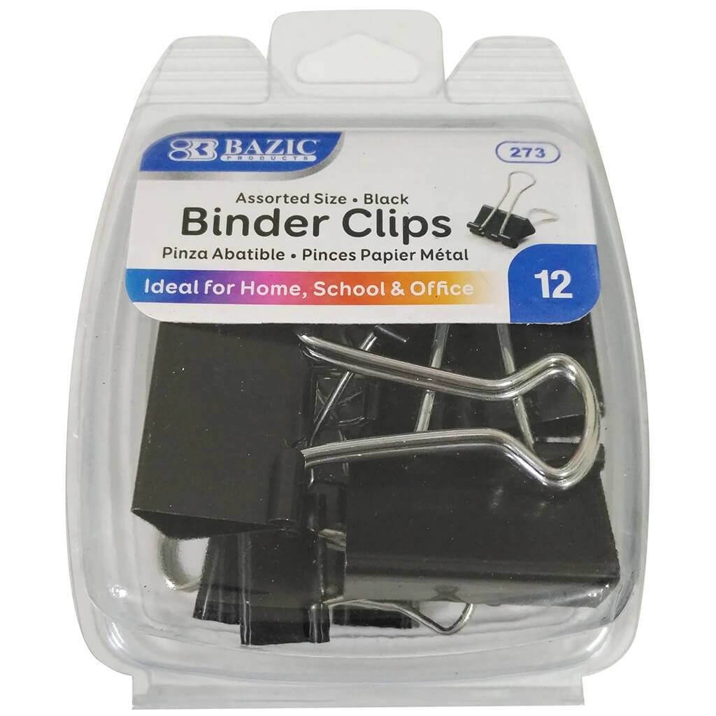 Binder Clip Assorted Size Black