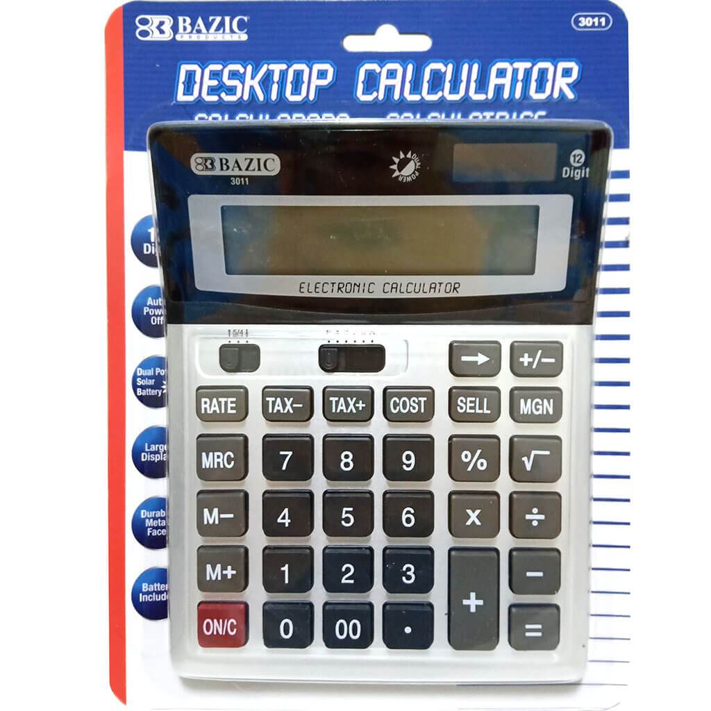 12-Digit Desktop Calculator with Profit &amp; Tax Functions