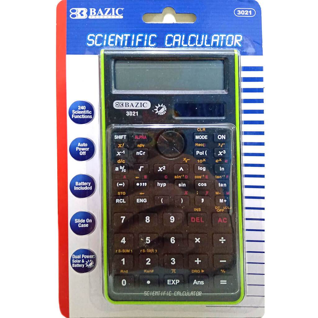 Fancy Scientific Calculator 240 Function with Slide-On Case Green