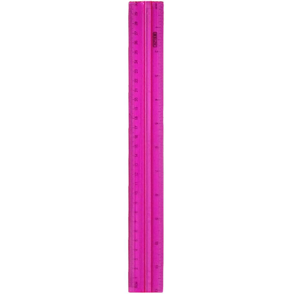 Ruler with Handle Grip 12in Pink