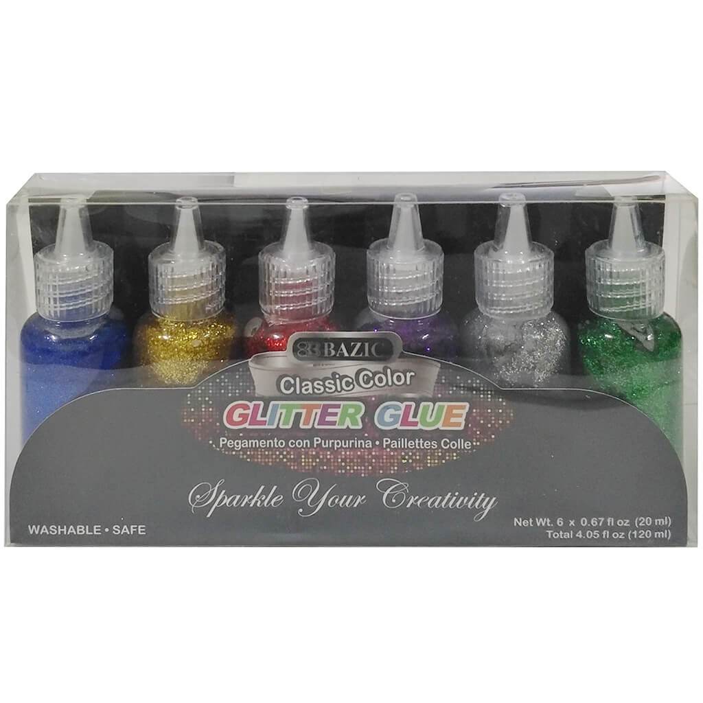 Glitter Glue Classic Color 6/Pack 20ml