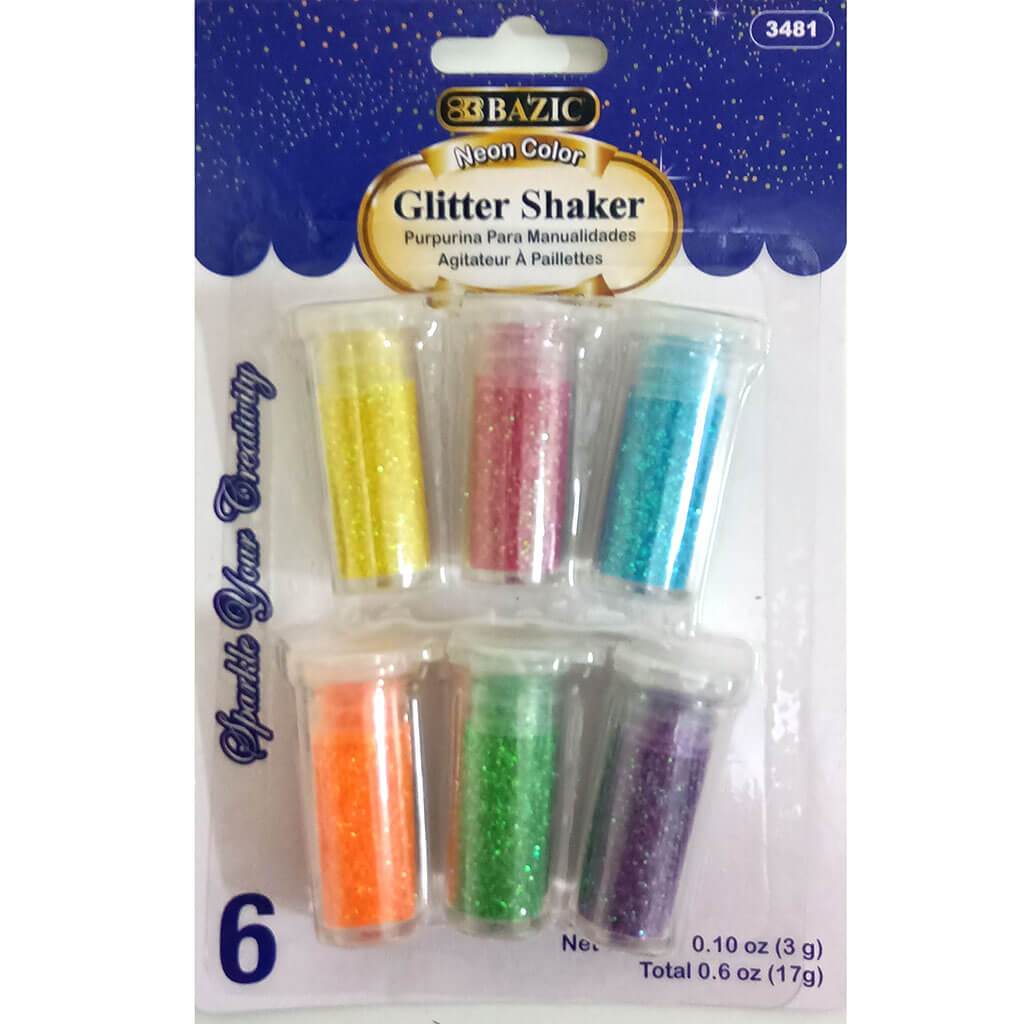 Glitter Shaker 6 Neon Color 3g