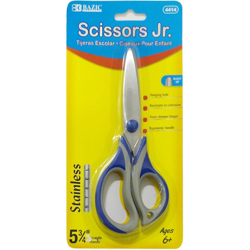 Bazic Two-Tone Soft Grip Kid&#39;s Scissors 5-3/4in