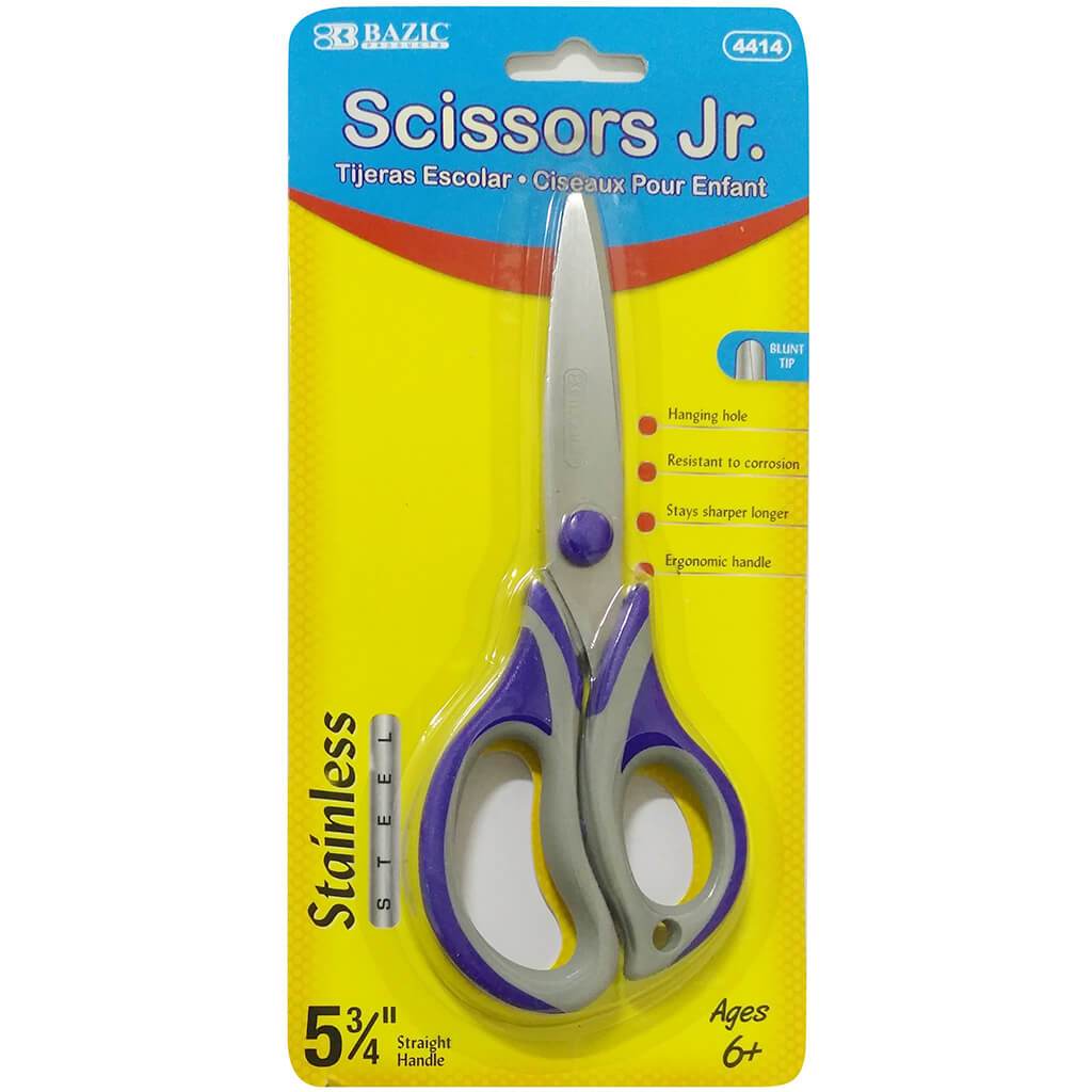 Bazic Two-Tone Soft Grip Kid's Scissors 5-3/4in