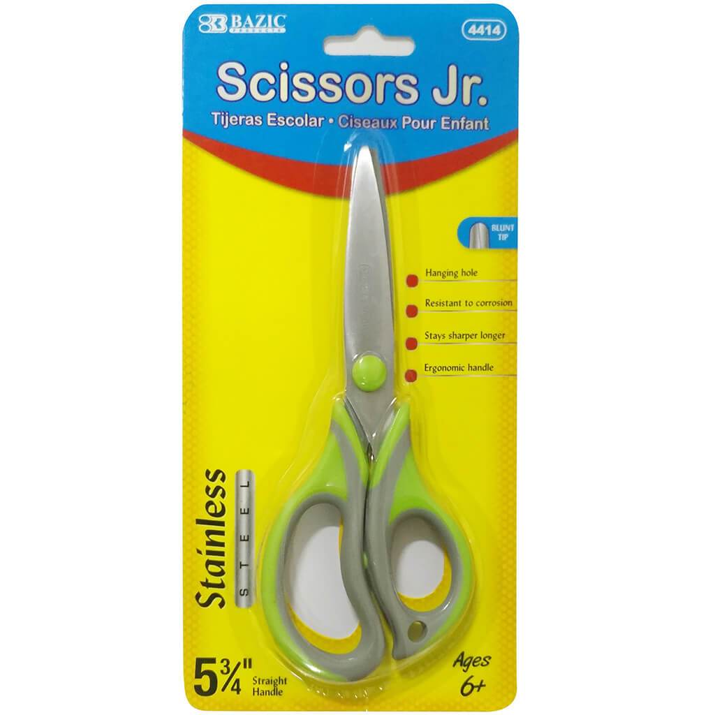 Bazic Two-Tone Soft Grip Kid's Scissors 5-3/4in