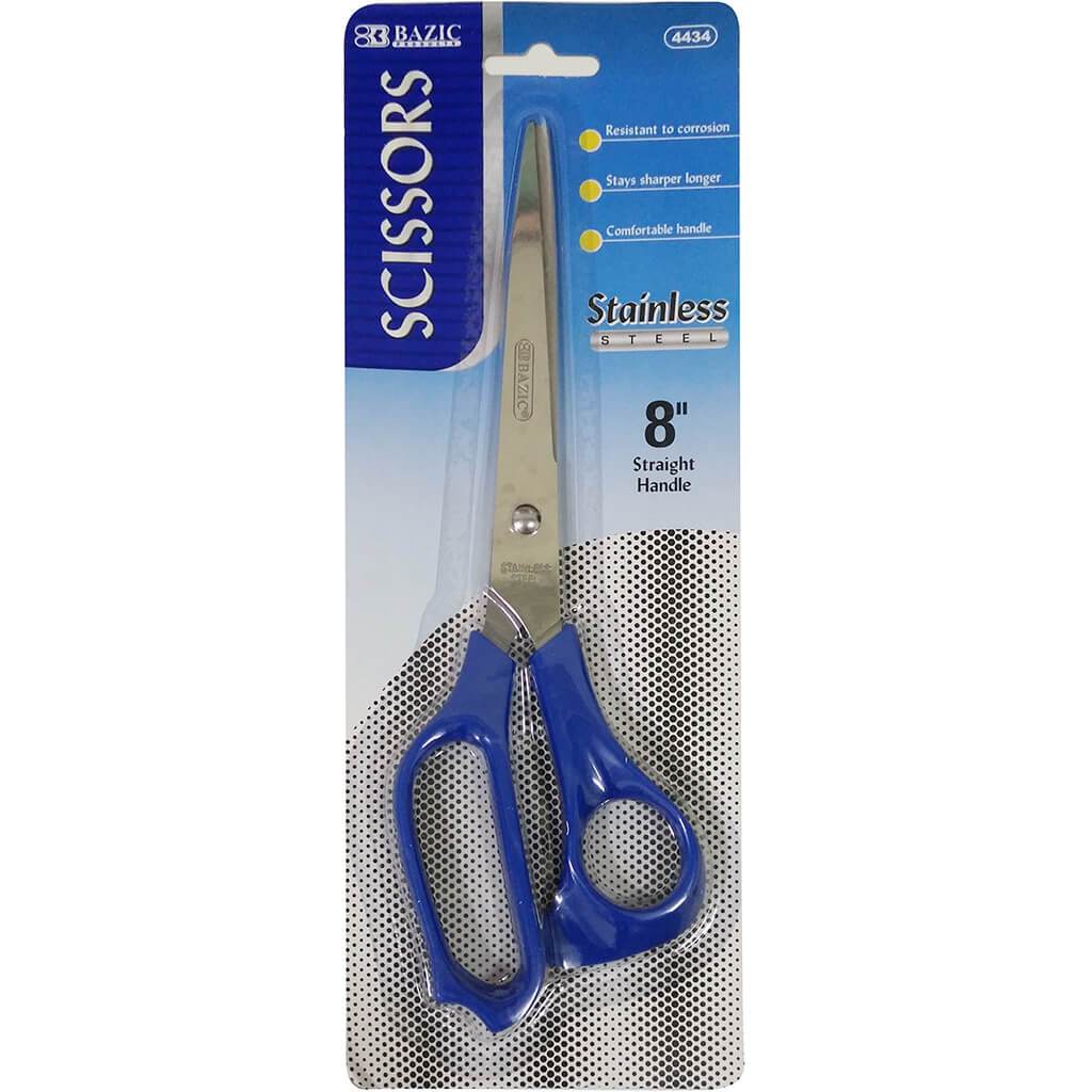 Stainless Steel Scissors 8in Blue