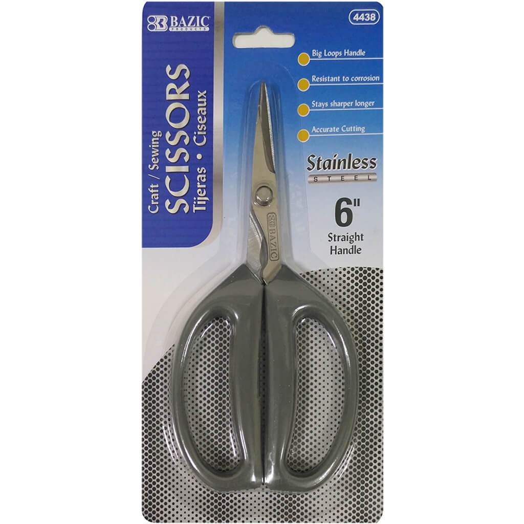 Stainless Steel Scissors Craft / Sewing 6in Gray