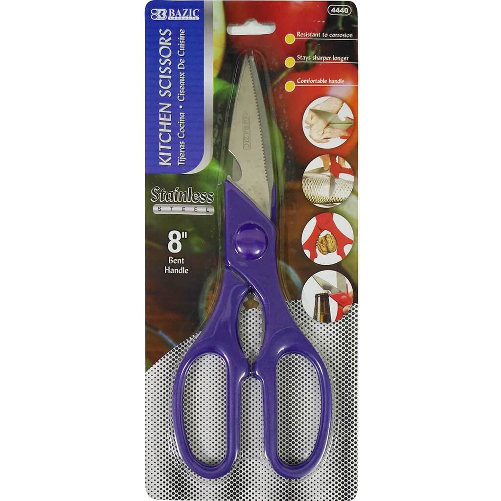 Stainless Steel Scissors Kitchen 8in Purple