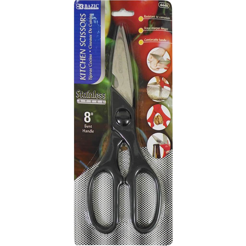 Stainless Steel Scissors Kitchen 8in Black