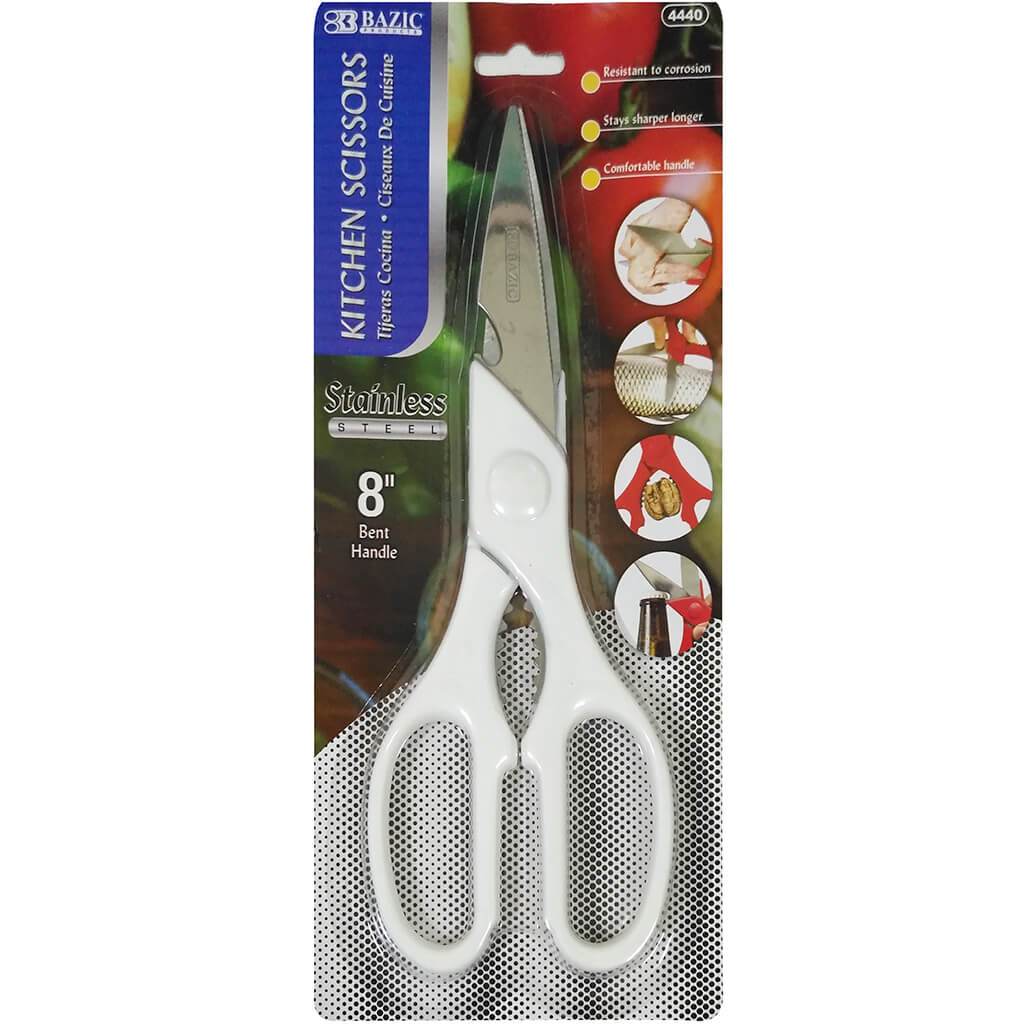 Stainless Steel Scissors Kitchen 8in White