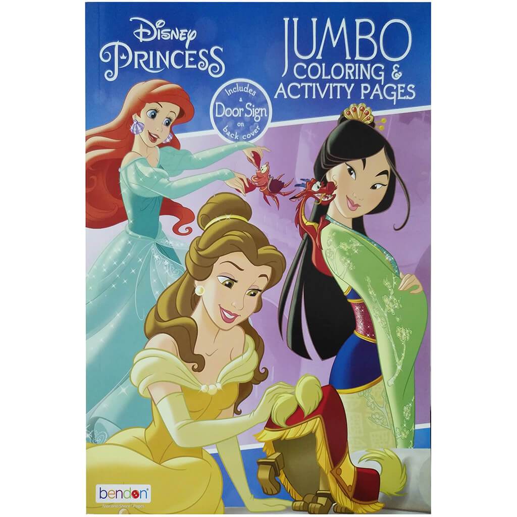 Bazic Disney Princess Coloring Book Ariel/Belle/Mulan