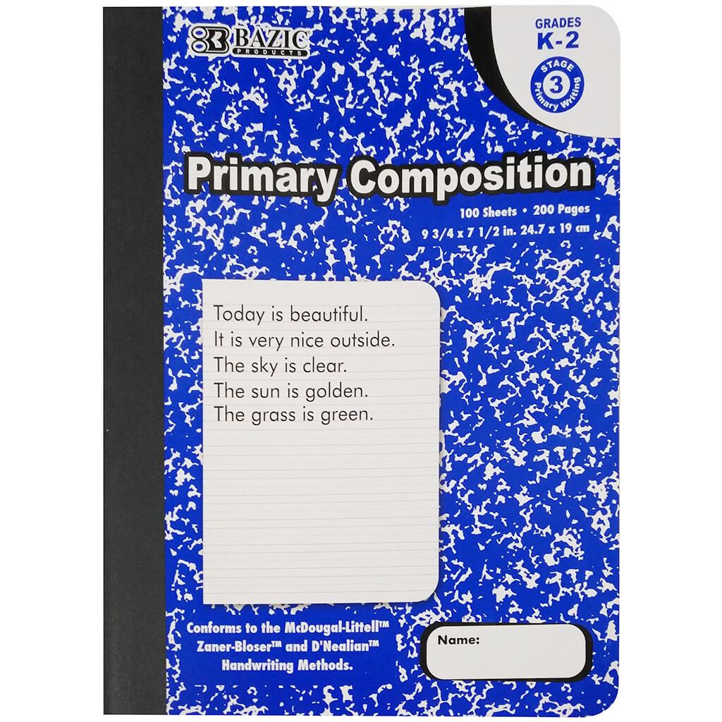 Marble Composition Book 100ct Primary