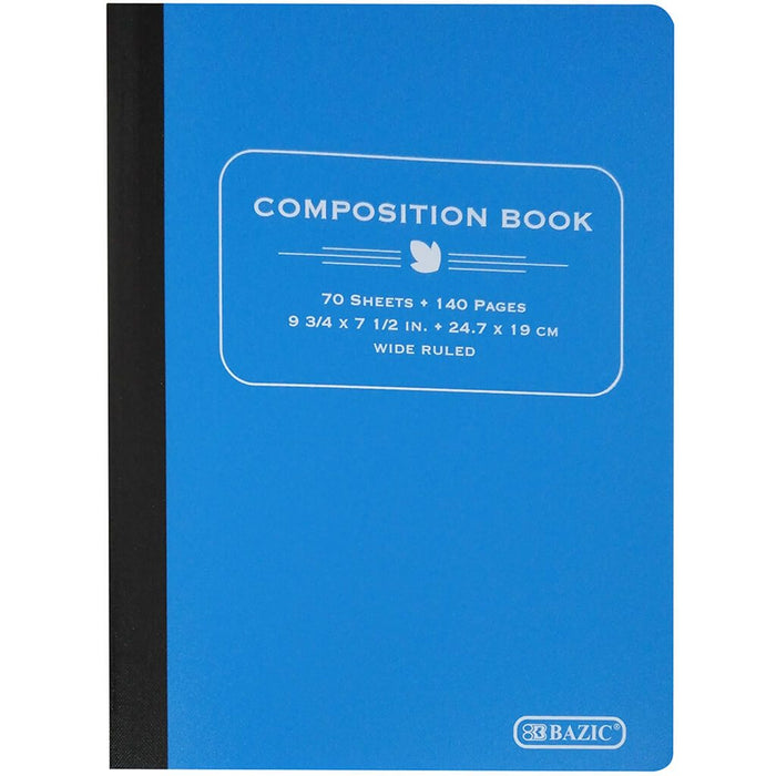 Poly Cover Composition Book W/R 70ct Blue