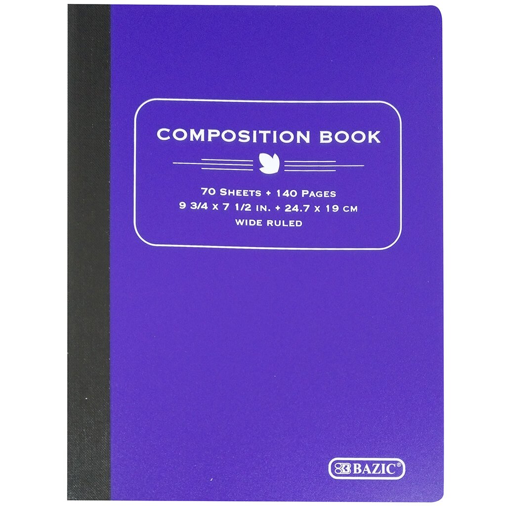 Poly Cover Composition Book W/R 70ct Violet