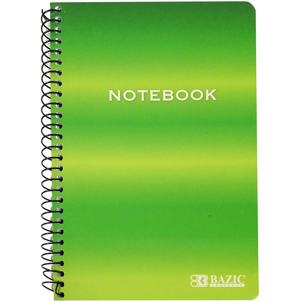 Personal/Assignment Spiral Notebook 120ct 5in x 7in Green