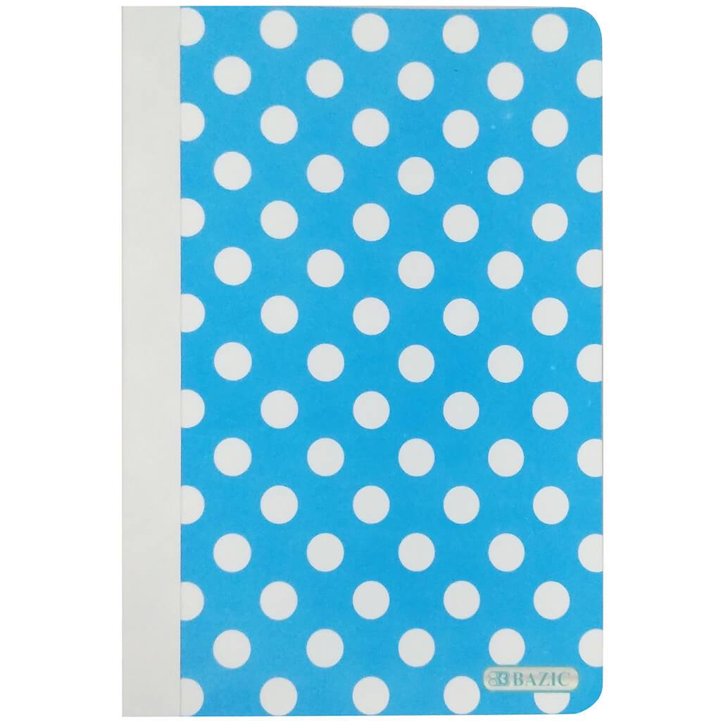 Poly Cover Composition Book Personal Polka Dot 80ct 5 x 7in Blue