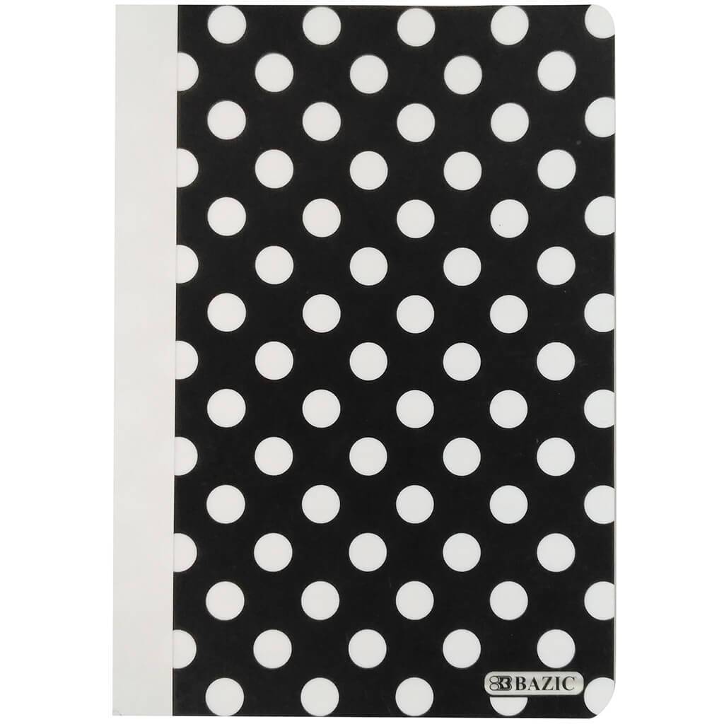 Poly Cover Composition Book Personal Polka Dot 80ct 5 x 7in Black