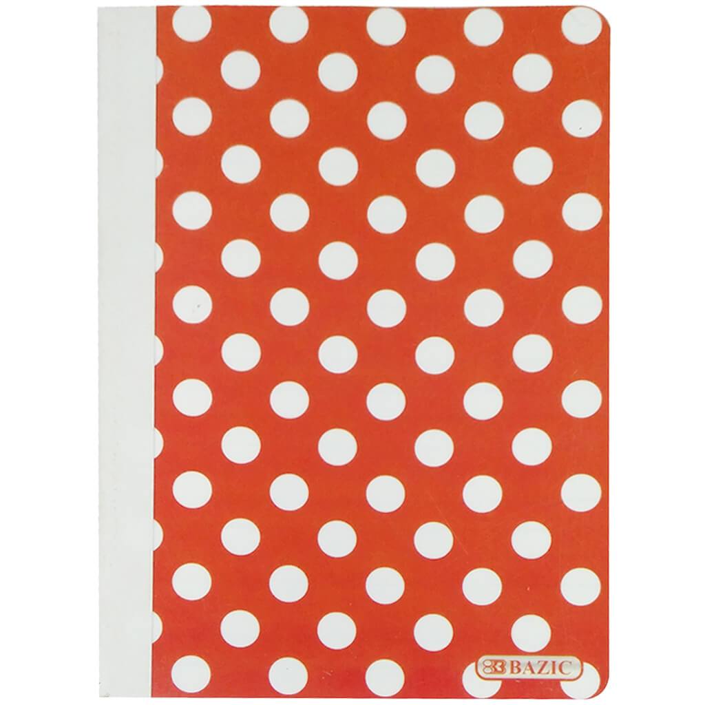 Poly Cover Composition Book Personal Polka Dot 80ct 5 x 7in Orange