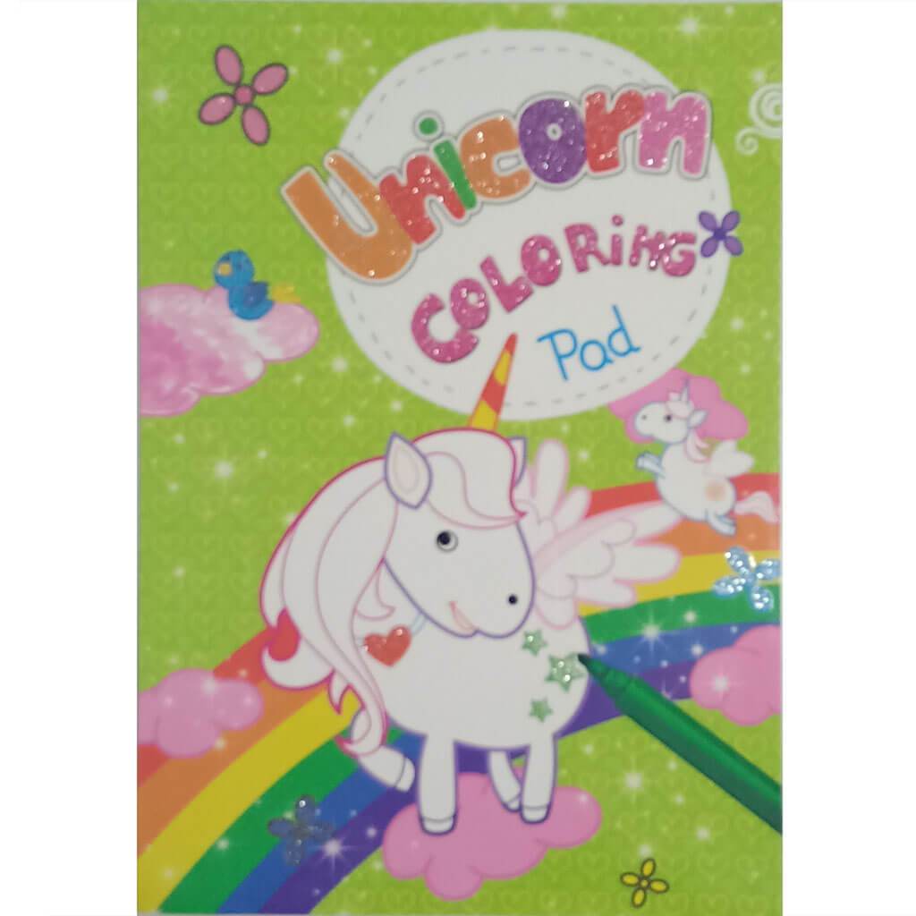 Bazic Glitter Tab Unicorn Pads Green