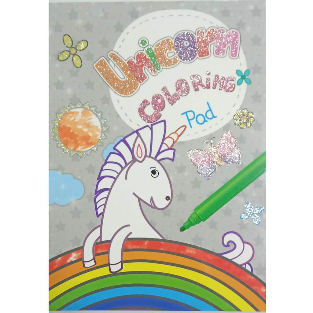 Bazic Glitter Tab Unicorn Pads Gray